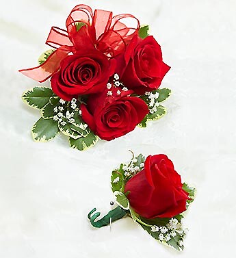 Red Rose Corsage &amp;amp; Boutonniere