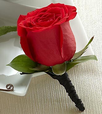 The Red Rose Boutonniere