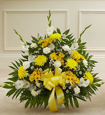 Heartfelt Tribute Floor Basket Arrangement